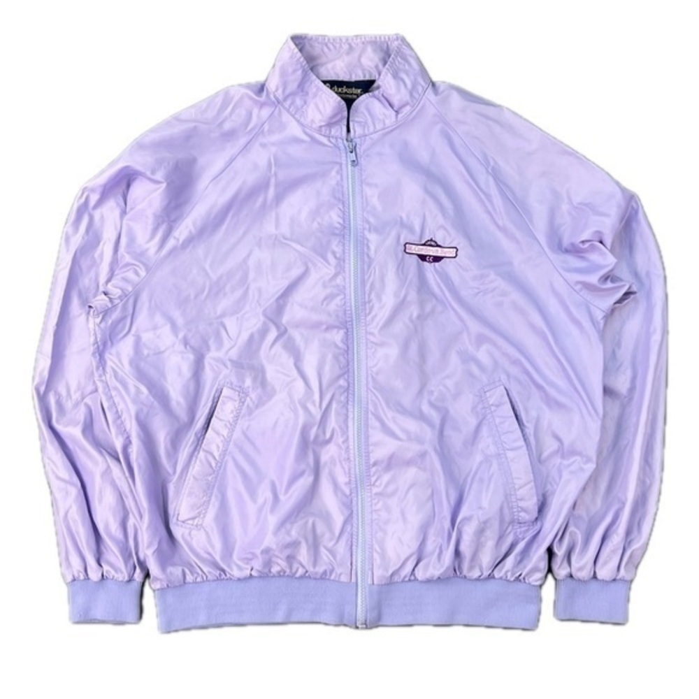 1980s Vintage Pastel Purple Zip Up Jacket